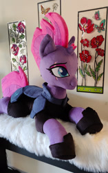 Size: 1280x2032 | Tagged: safe, artist:purplenebulastudios, tempest shadow, pony, g4, irl, life size, photo, plushie, solo