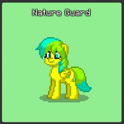 Size: 799x799 | Tagged: safe, oc, oc only, oc:nature guard, pegasus, pony, pony town, pixel art, smiling, standing