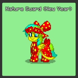 Size: 818x821 | Tagged: safe, oc, oc only, oc:nature guard, pegasus, pony, pony town, chinese new year, clothes, dress, flower, flower in hair, new year, scarf, socks