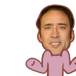 Size: 720x720 | Tagged: safe, artist:oatmeal-is-crazy, artist:potatoo-tree, april fools, april fools 2013, male, meme, mixed media, nicolas cage, simple background, stallion