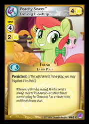 Size: 744x1038 | Tagged: safe, peachy sweet, earth pony, pony, g4, my little pony: the movie, apple family member, card, game