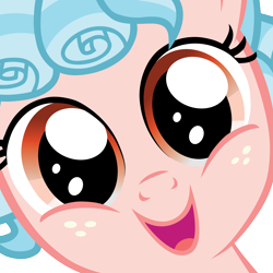 Size: 7320x7320 | Tagged: safe, artist:background, cozy glow, pegasus, pony, g4, absurd resolution, bust, close-up, cozybetes, cute, face, female, filly, foal, happy, hi anon, looking at you, meme, open mouth, open smile, simple background, smiling, solo, transparent background, vector