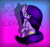 Size: 2513x2386 | Tagged: safe, artist:maneblue, oc, oc only, earth pony, pony, :p, abstract background, earth pony oc, heterochromia, high res, raised hoof, sitting, solo, tongue out