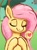 Size: 1535x2048 | Tagged: safe, artist:phutashi, fluttershy, pegasus, pony, g4, bust, eyes closed, female, heart, holiday, hoof hold, hooves to the chest, hooves together, implied discoshy, implied shipping, implied straight, mare, smiling, solo, valentine, valentine's day, valentine's day card