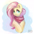 Size: 1280x1280 | Tagged: safe, artist:lazybread, fluttershy, pegasus, pony, g4, clothes, cute, female, looking at you, mare, scarf, shyabetes, smiling, smiling at you, snow, solo