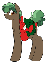 Size: 708x951 | Tagged: safe, artist:caballerial, oc, oc only, oc:apple, oc:tree, earth pony, pony, pony town, cute, earth pony oc, female, height difference, looking at each other, looking at someone, short mane, simple background, smiling, smiling at each other, tail, white background