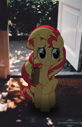 Size: 564x864 | Tagged: safe, artist:zombielandundead, sunset shimmer, pony, unicorn, g4, female, irl, mare, photo, ponies in real life