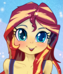 Size: 1123x1320 | Tagged: safe, anonymous artist, sunset shimmer, equestria girls, g4, bust, cute, portrait, shimmerbetes, solo