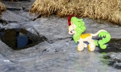 Size: 2048x1224 | Tagged: safe, photographer:pakapaka1993, spring glow, kirin, pony, g4, ice, irl, japan, photo, plushie, solo