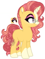 Size: 995x1307 | Tagged: safe, artist:teonnakatztkgs, oc, oc only, pony, unicorn, base used, coat markings, eyelashes, female, glasses, horn, mare, offspring, parent:fluttershy, parent:sunburst, parents:flutterburst, simple background, socks (coat markings), solo, unicorn oc, white background