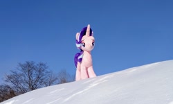 Size: 2048x1228 | Tagged: safe, photographer:pakapaka1993, starlight glimmer, pony, unicorn, g4, irl, japan, photo, plushie, snow, solo, tree, winter