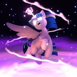 Size: 1920x1920 | Tagged: safe, artist:gelei, twilight sparkle, alicorn, pony, g4, 3d, blender, female, flying, glowing, glowing eyes, mare, model, open mouth, sculpted, solo, sparkles, spread wings, twilight sparkle (alicorn), wings