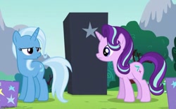 Size: 717x447 | Tagged: safe, screencap, starlight glimmer, trixie, g4, no second prances, cropped