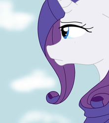 Size: 600x678 | Tagged: safe, artist:ask--luna-and-rarity, rarity, pony, unicorn, series:arc 1, g4, crying, solo, teary eyes