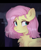 Size: 1964x2403 | Tagged: safe, artist:spoosha, fluttershy, pegasus, pony, g4, alternate hairstyle, bust, chest fluff, dialogue, female, mare, rain, short hair
