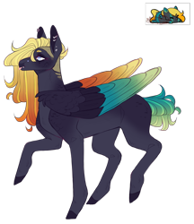Size: 1922x2224 | Tagged: safe, artist:sleepy-nova, oc, oc:astray, pegasus, pony, colored wings, female, mare, simple background, solo, transparent background, two toned wings, wings