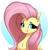 Size: 2925x2961 | Tagged: safe, artist:aquaticvibes, fluttershy, pegasus, pony, g4, :3, big mane, bust, chest fluff, cute, female, high res, lidded eyes, looking at you, mare, portrait, shyabetes, smiling, smirk, smug, solo