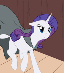Size: 600x678 | Tagged: safe, artist:ask--luna-and-rarity, rarity, pony, unicorn, series:arc 1, g4, cloak, clothes, solo
