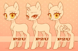 Size: 1024x670 | Tagged: safe, artist:miioko, oc, oc only, earth pony, pegasus, pony, unicorn, bald, base, earth pony oc, eyelashes, female, horn, mare, pay to use, pegasus oc, unicorn oc