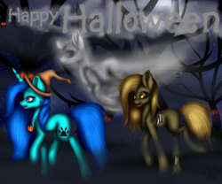 Size: 2686x2233 | Tagged: safe, artist:maneblue, oc, oc only, earth pony, ghost, pony, undead, unicorn, zombie, zombie pony, hat, high res, horn, paw prints, raised hoof, unicorn oc, witch hat