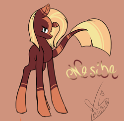 Size: 2481x2417 | Tagged: safe, artist:maneblue, oc, oc only, earth pony, pony, coat markings, female, high res, mare, orange background, signature, simple background, socks (coat markings), solo