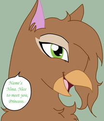 Size: 580x675 | Tagged: safe, artist:ask--luna-and-rarity, oc, oc:nina, hippogriff, series:arc 1, solo