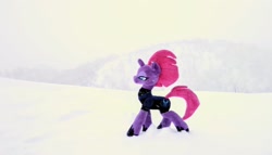 Size: 2048x1173 | Tagged: safe, photographer:pakapaka1993, tempest shadow, pony, unicorn, g4, irl, japan, photo, plushie, snow, snowfall, solo, winter