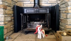 Size: 2048x1191 | Tagged: safe, photographer:pakapaka1993, oc, oc only, oc:poniko, pony, furnace, hot springs, irl, japan, photo, plushie, solo, water, winter