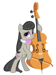 Size: 3600x4800 | Tagged: safe, artist:misterlolrus, octavia melody, earth pony, pony, g4, .psd available, absurd resolution, bipedal, cello, female, hoof hold, hooves, mare, musical instrument, simple background, solo, transparent background, vector