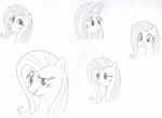 Size: 1945x1411 | Tagged: safe, artist:misterlolrus, fluttershy, pony, g4, 2011, dreamworks face, female, smugshy, solo, traditional art