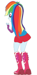 Size: 2000x4027 | Tagged: safe, artist:gmaplay, rainbow dash, equestria girls, g4, ass, boots, butt, fall formal outfits, high heel boots, rainbutt dash, rear, rear view, shoes, simple background, solo, transparent background