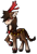 Size: 712x1034 | Tagged: safe, artist:duskinator, oc, original species, adoptable, antlers, brown mane, closed species, crysvalonia, gemstone pony, gemstones, male, red eyes, simple background, transparent background