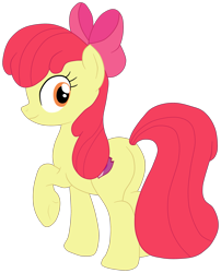 Size: 2593x3208 | Tagged: safe, artist:gmaplay, apple bloom, earth pony, pony, g4, growing up is hard to do, apple bloom's bow, bloom butt, bow, butt, hair bow, high res, looking back, older, older apple bloom, plot, rear view, simple background, solo, transparent background