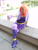 Size: 2121x2828 | Tagged: safe, artist:twilighttempest66, adagio dazzle, human, equestria girls, g4, boots, chubby, clothes, cosplay, costume, disguise, disguised siren, high heel boots, high res, irl, irl human, otakon, otakon 2016, photo, shoes, sitting, thumbs down