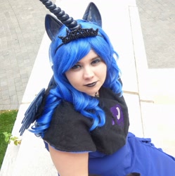 Size: 2009x2015 | Tagged: safe, artist:twilighttempest66, princess luna, human, g4, 2019, clothes, cosplay, costume, high res, irl, irl human, photo, solo