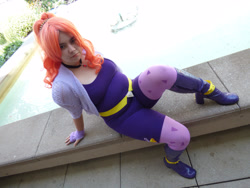 Size: 2828x2121 | Tagged: safe, artist:twilighttempest66, adagio dazzle, human, equestria girls, g4, boots, chubby, clothes, cosplay, costume, disguise, disguised siren, high heel boots, high res, irl, irl human, otakon, otakon 2016, photo, shoes, solo