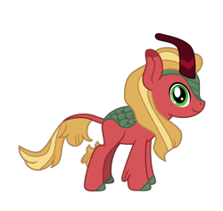 Size: 6012x5664 | Tagged: artist needed, safe, sprout cloverleaf, kirin, pony, g5, my little pony: a new generation, cute, kirin-ified, looking at you, male, simple background, smiling, solo, species swap, sproutbetes, stallion, transparent background, when he smiles