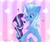 Size: 1843x1538 | Tagged: safe, artist:arllistar, starlight glimmer, trixie, pony, unicorn, g4, chest fluff, cute, diatrixes, duo, duo female, ear fluff, female, glimmerbetes, heart, holiday, hug, lesbian, looking at each other, looking at someone, mare, one eye closed, ship:startrix, shipping, smiling, smiling at each other, valentine's day, wink, ych example, your character here