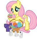 Size: 128x140 | Tagged: safe, fluttershy, g4, official, easter, holiday, picture for breezies
