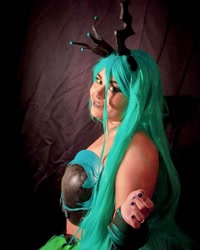 Size: 1080x1350 | Tagged: safe, queen chrysalis, human, g4, clothes, cosplay, costume, irl, irl human, photo, solo