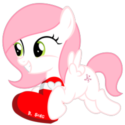 Size: 2980x2980 | Tagged: safe, alternate version, artist:strategypony, oc, oc only, oc:sugar morning, pegasus, pony, box of chocolates, cute, female, filly, flying, foal, happy, high res, simple background, smiling, transparent background