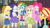 Size: 3410x1920 | Tagged: safe, screencap, applejack, fluttershy, pinkie pie, rainbow dash, rarity, sunset shimmer, equestria girls, g4, my little pony equestria girls: friendship games, applejack's hat, boots, bracelet, canterlot high, clothes, cowboy hat, crossed arms, cutie mark on clothes, eyes closed, female, hairpin, hat, high res, humane five, jacket, jewelry, leather jacket, shoes, smiling