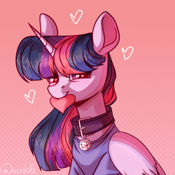 Size: 3000x3000 | Tagged: safe, artist:neonishe, twilight sparkle, alicorn, pony, g4, clothes, collar, cute, floating heart, heart, heart eyes, hearts and hooves day, high res, holiday, looking at you, shirt, solo, twilight sparkle (alicorn), wingding eyes