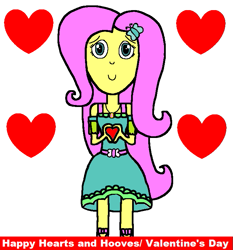 Size: 693x743 | Tagged: safe, fluttershy, equestria girls, g4, heart, hearts and hooves day, holiday, love, stylistic suck, valentine's day