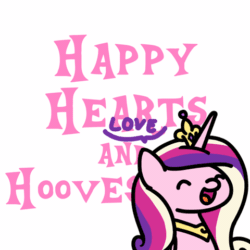 Size: 480x480 | Tagged: safe, artist:flutterluv, pinkie pie, princess cadance, alicorn, earth pony, pony, g4, animated, duo, hearts and hooves day, holiday, valentine's day