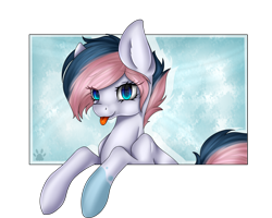 Size: 2738x2190 | Tagged: safe, artist:maneblue, oc, oc only, earth pony, pony, :p, earth pony oc, eyelashes, female, high res, mare, paw prints, simple background, solo, tongue out, transparent background