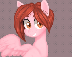 Size: 2738x2190 | Tagged: safe, artist:kaikururu, oc, oc only, oc:weathervane, pegasus, pony, eyelashes, female, grin, high res, mare, pegasus oc, smiling, solo, wings