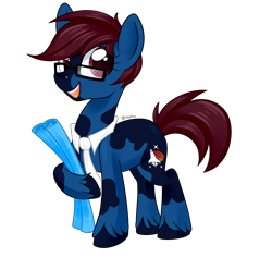 Size: 3737x3529 | Tagged: safe, artist:kaikururu, oc, earth pony, pony, earth pony oc, eyelashes, female, glasses, high res, mare, necktie, simple background, smiling, solo, transparent background, unshorn fetlocks