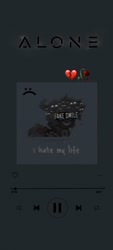 Size: 461x1024 | Tagged: safe, edit, oc, oc only, bat pony, pony, pony town, :c, aesthetics, alone, bat pony oc, bat wings, broken, clothes, dark, emoji, fake smile, flower, frown, heart, hoodie, male, mask, music, ocean, rose, sad, sad boys, smiling, stallion, text, wallpaper, water, wings