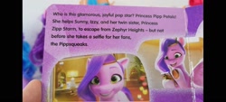 Size: 1600x720 | Tagged: safe, screencap, pipp petals, pegasus, pony, g5, my little pony: a new generation, spoiler:my little pony: a new generation, book, female, irl, mare, photo, youtube link